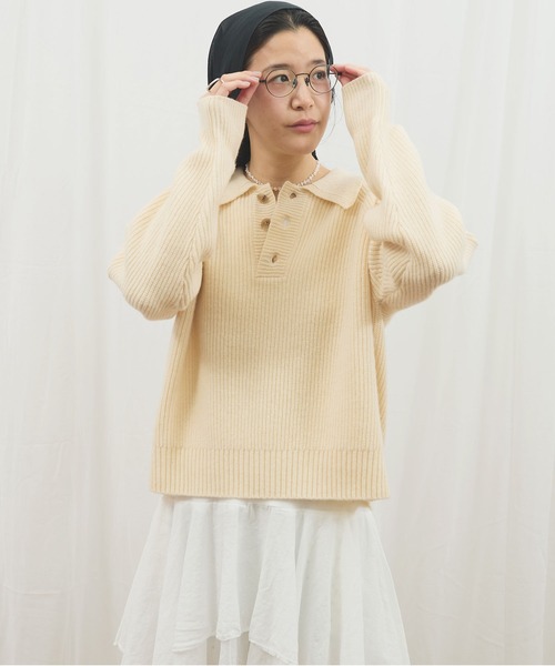 fig London（フィグロンドン） ニット セーター _AIR WOOL polo