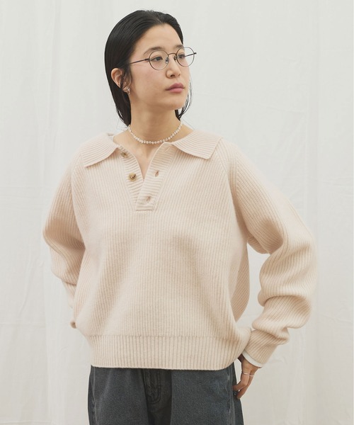 fig London（フィグロンドン） ニット セーター _AIR WOOL polo