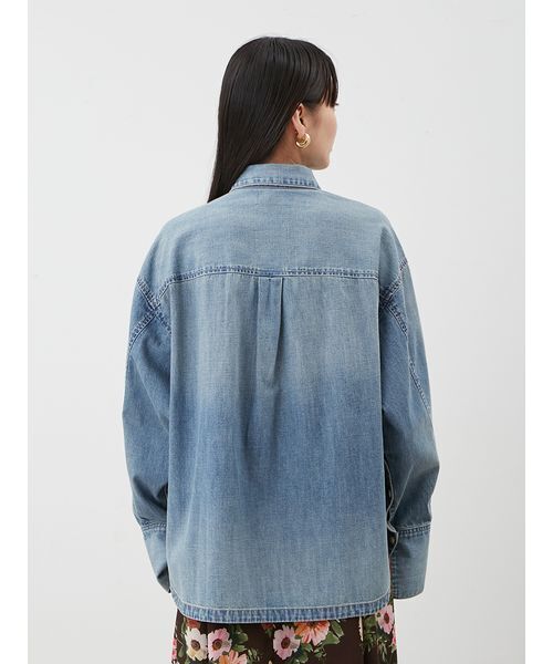 Mila Owen（ミラオーウェン） ブラウス シャツ カーブヘムオーバー