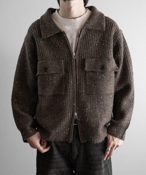 ジャケット・アウター Bibiy. JUNO ZIPPER KNIT Hanna Zip Knit Jacket Hazelnut | Forever New