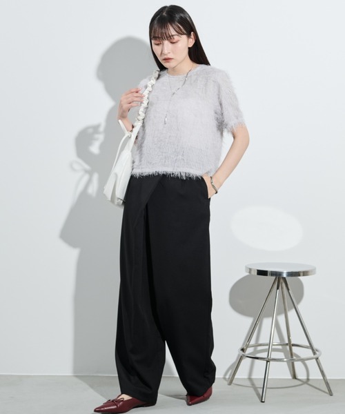 「paravion」 半袖ブラウス FREE オレンジ レディース_画像6