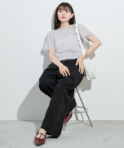 「paravion」 半袖ブラウス FREE オレンジ レディース_画像9