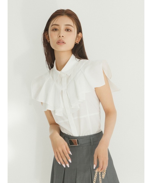 「LILY BROWN」 半袖シャツ ONE SIZE ブラック レディース_画像2