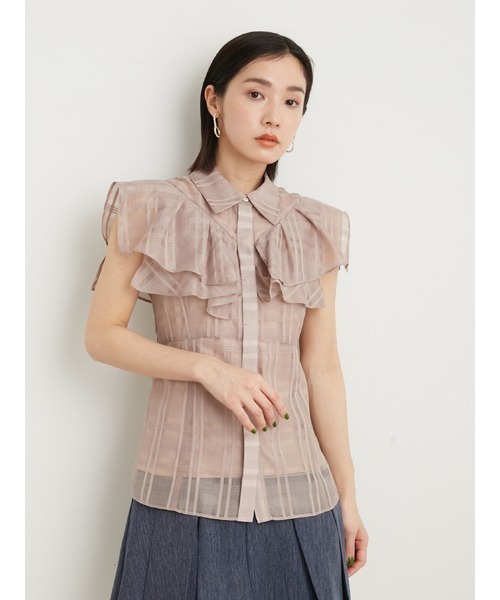 「LILY BROWN」 半袖シャツ ONE SIZE ブラック レディース_画像4