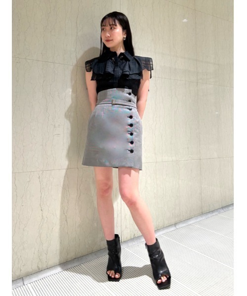 「LILY BROWN」 半袖シャツ ONE SIZE ブラック レディース_画像7