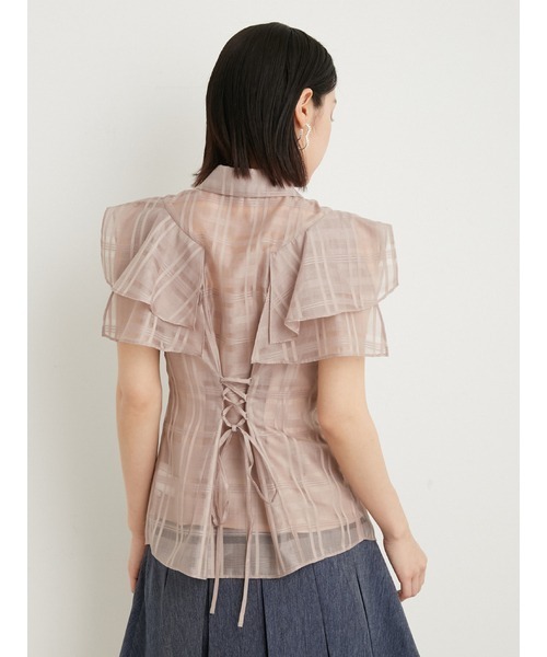 「LILY BROWN」 半袖シャツ ONE SIZE ブラック レディース_画像10