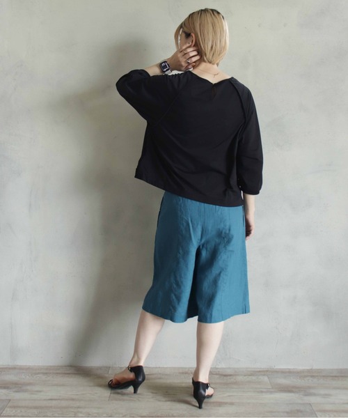 「BITTOKO」 半袖カットソー FREE ブラック レディース_画像5