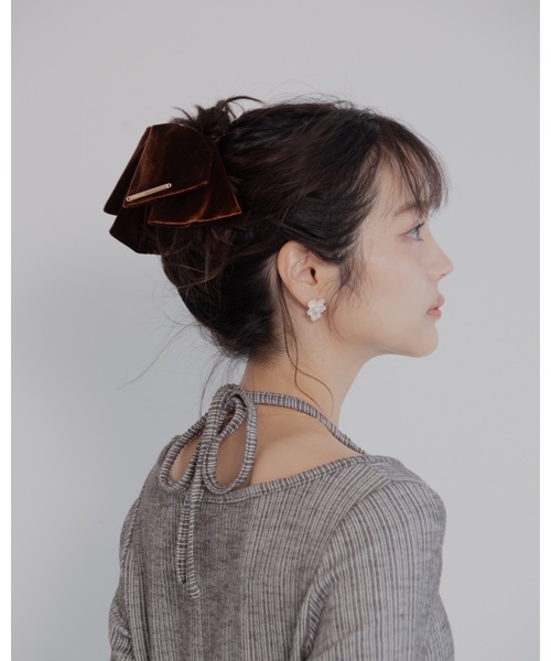 JUMELLE（ジュメロ） ヘアクリップ 「アクセ部門 売上個数1位」ベロア