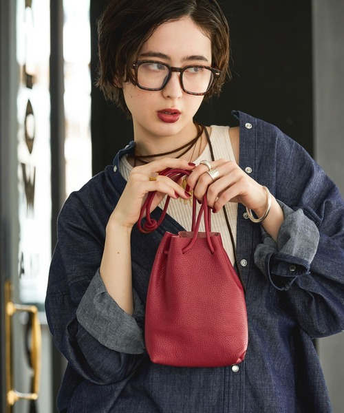 赤かごバッグ レザー ハンドル George's ハンドバッグ FERCHI レザーBAG : ZOZOTOWN Yahoo!店 - 通販