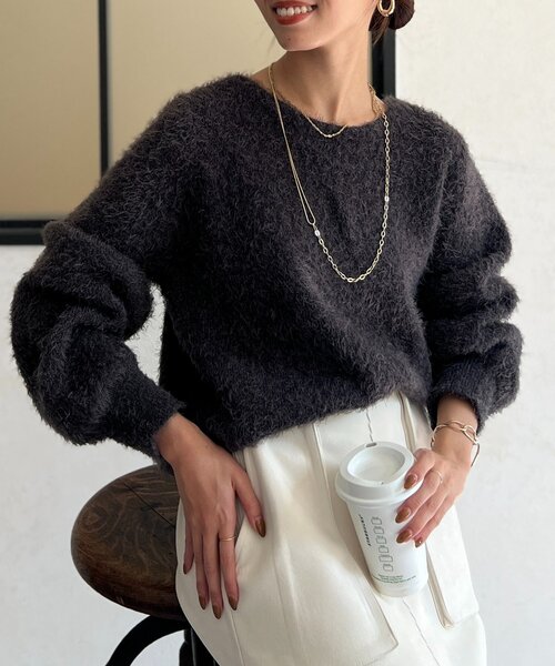 Chez toi ニット セーター 「大人気リバイバル」シャギーニット