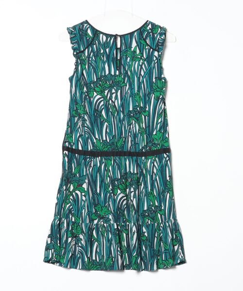 「COMPTOIR DES COTONNIERS」 花柄ノースリーブワンピース 36 グリーン レディース_画像2