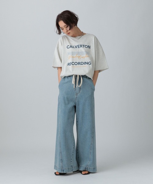 「LEPSIM」 半袖Tシャツ FREE ライトグレー レディース_画像5