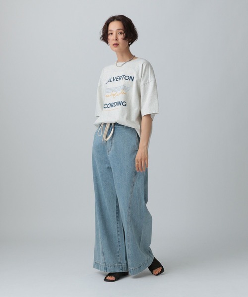 「LEPSIM」 半袖Tシャツ FREE ライトグレー レディース_画像6
