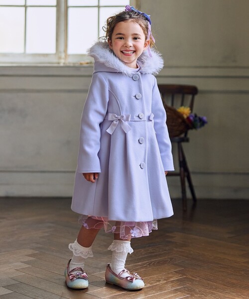 ANY（エニィ） コート アウター 「フード取り外し可能」ウールライク