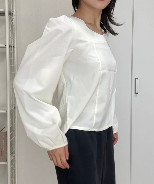ブラウス シャツ バックリボンブラウス レディース : ZOZOTOWN Yahoo