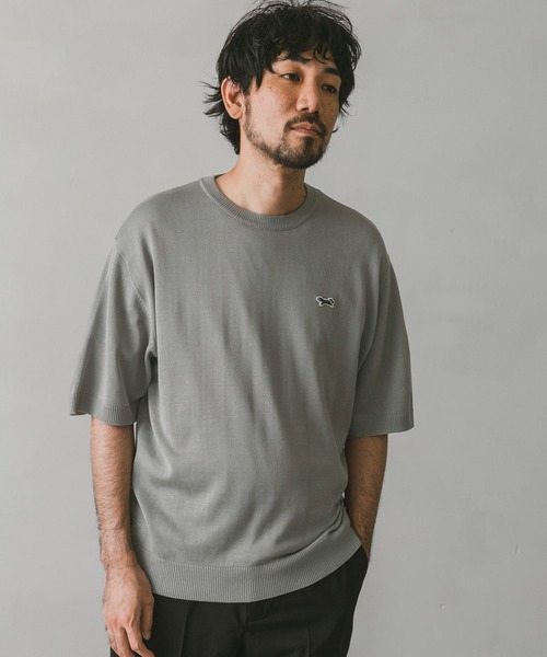 「TOWNCRAFT」 「THEFOXCOLLECTION」半袖ニット LARGE ブラウン メンズ_画像2