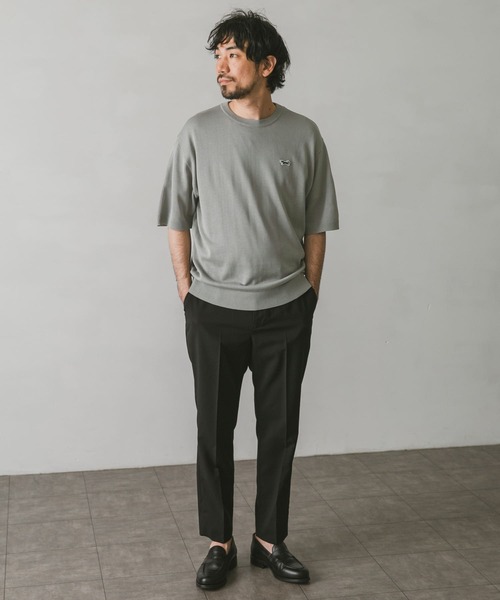 「TOWNCRAFT」 「THEFOXCOLLECTION」半袖ニット LARGE ブラウン メンズ_画像6