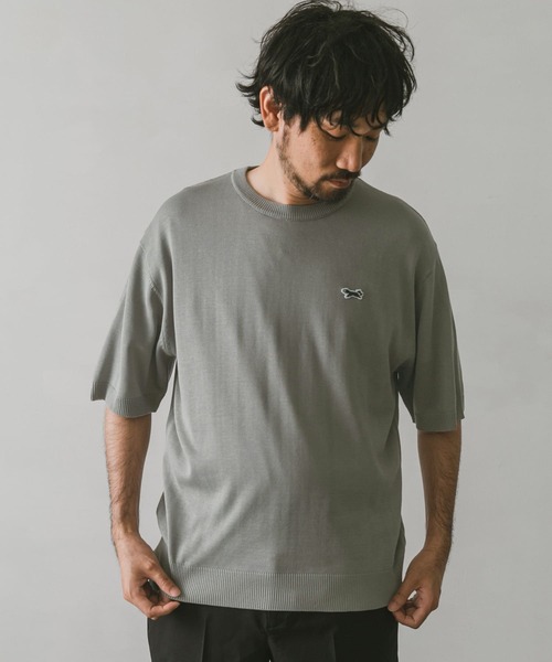 「TOWNCRAFT」 「THEFOXCOLLECTION」半袖ニット LARGE ブラウン メンズ_画像7