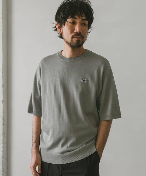 「TOWNCRAFT」 「THEFOXCOLLECTION」半袖ニット LARGE ブラウン メンズ_画像8