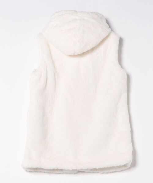 LUMIRA ベスト ジレ ふわふわ 暖かフード付き エコファーベスト