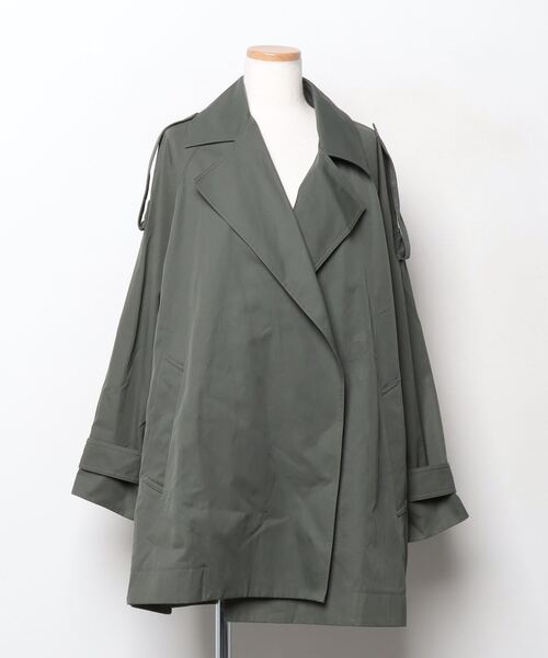 エブール ebureトレンチコート　36 中古・古着通販】ebure (エブール) マナードツイルフレアトレンチ