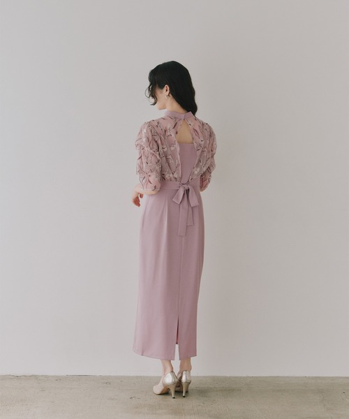 kaene（カエン） ドレス エンブロイダリーコンビネーションドレス