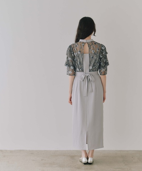 kaene（カエン） ドレス エンブロイダリーコンビネーションドレス