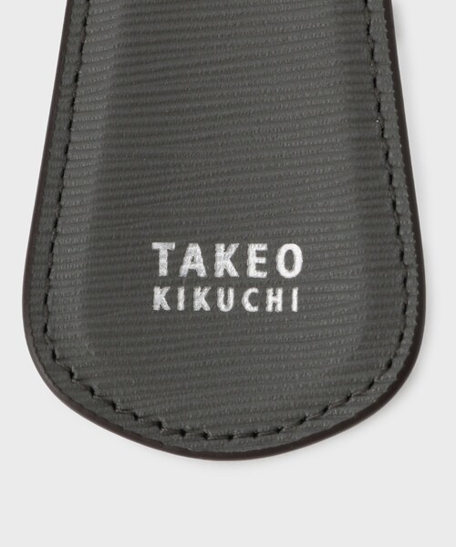 TAKEO KIKUCHI キーホルダー&ケース ブラック レザー【新品】 TAKEO KIKUCHI（タケオキクチ） キーケース 「リップル」レザー巻き