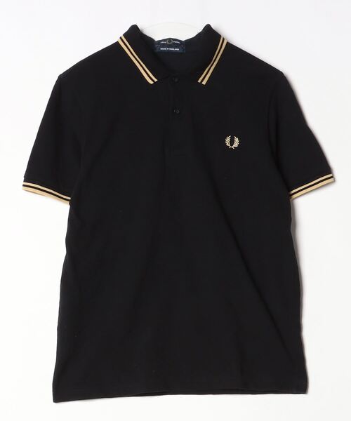 「FRED PERRY」 半袖ポロシャツ 40 ブラック メンズ