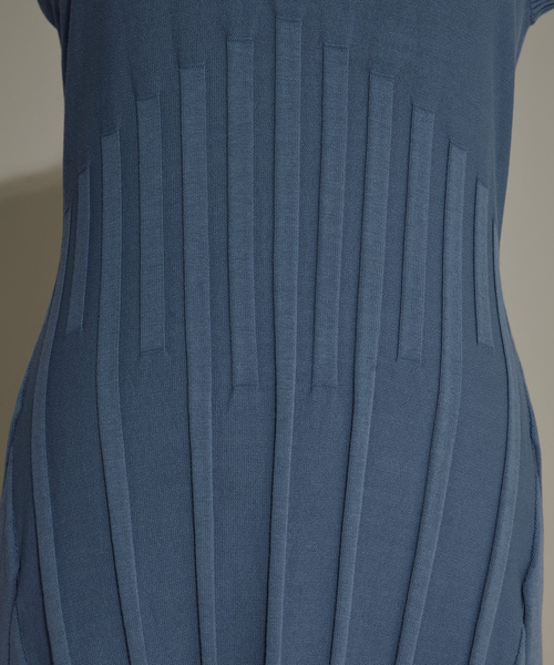 「CINOH」 ニットワンピース 36 グレー レディース_画像9