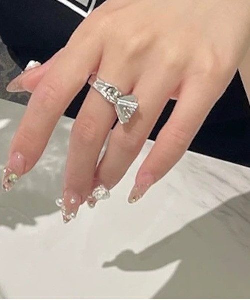 NO WAY 指輪 リング /Bz/トウィンクルアクリルダイヤモチーフシングル