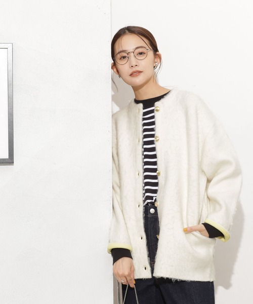 NANO universe（ナノ・ユニバース） ニットカーディガン FREE ホワイト