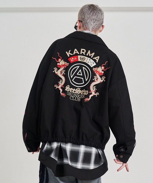 SeeSew ブルゾン アウター 「UNISEX」ORIENTAL EMBROIDERY JACKET