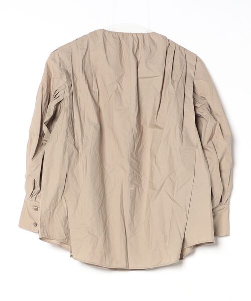 「CYCLAS」 ストライプ柄長袖ブラウス 36 ベージュ レディース_画像2