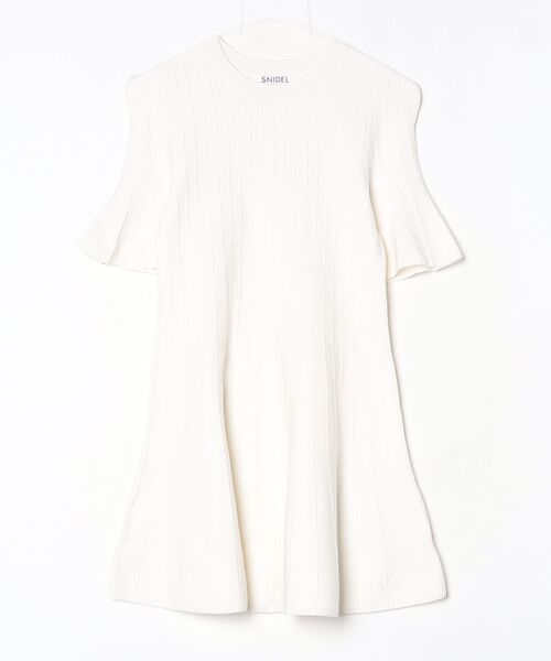スナイデルホワイトロングニットワンピース SNIDEL（スナイデル） ニットワンピース FREE ホワイト レディース