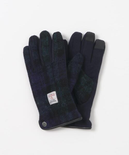 Harris Tweedハリスツイード/ウールグローブ/手袋 HARRIS TWEED（ハリスツイード） 手袋 ツイード ウール ピッグレザー
