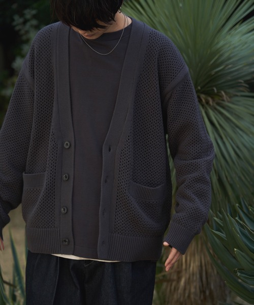 WYM LIDNM 「WYM LIDNM」 ニットカーディガン M グレー メンズ