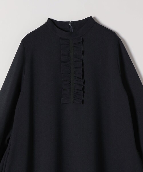 SHIPS any ワンピース any:「洗濯機可能」ダブルクロス フリル パフ