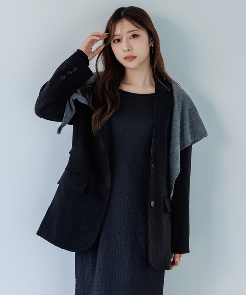 完売品　SENEE ウエストベルトテーラードジャケット ブラック S ジャケット テーラードジャケット waist belt tailored jacket