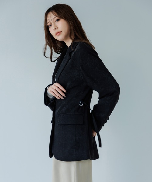 ジャケット テーラードジャケット waist belt tailored jacket