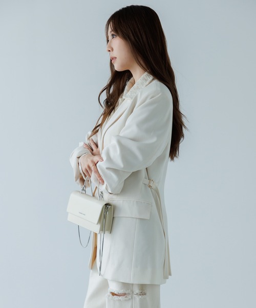 ジャケット テーラードジャケット waist belt tailored jacket