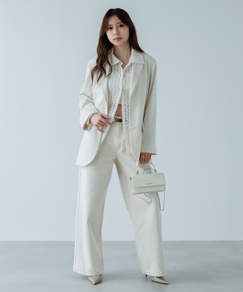 ジャケット テーラードジャケット waist belt tailored jacket