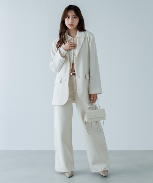 ジャケット テーラードジャケット waist belt tailored jacket