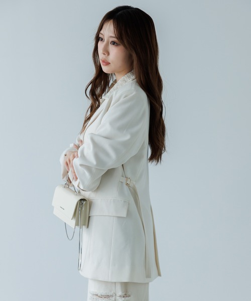 ジャケット テーラードジャケット waist belt tailored jacket