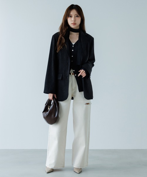 完売品　SENEE ウエストベルトテーラードジャケット ブラック S ジャケット テーラードジャケット waist belt tailored jacket
