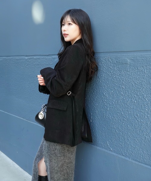 ジャケット テーラードジャケット waist belt tailored jacket