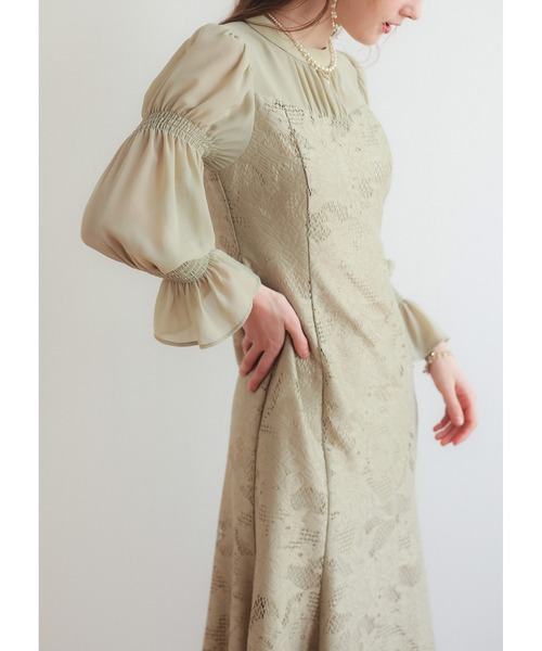 「Dorry Doll」 長袖ワンピース MEDIUM ネイビー レディース_画像3