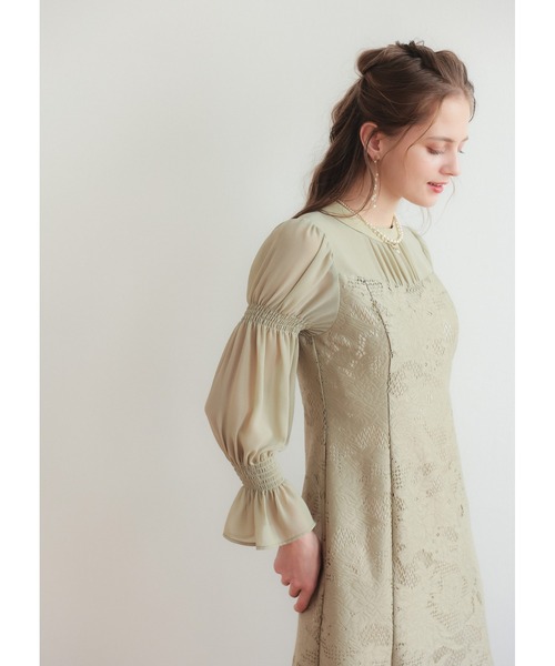「Dorry Doll」 長袖ワンピース MEDIUM ネイビー レディース_画像6