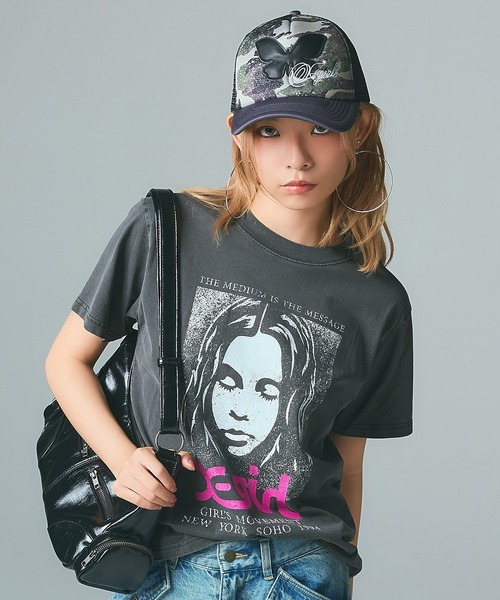 新品　XG X-girl FACE S/S TEE エックスガール　ガール FACE S/S TEE（Tシャツ/カットソー）｜X-girl（エックスガール）の