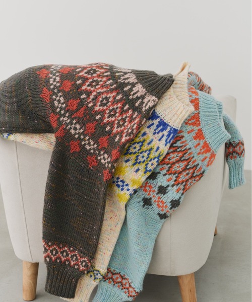 「Unitage」 長袖ニット FREE チャコールグレー レディース_画像4